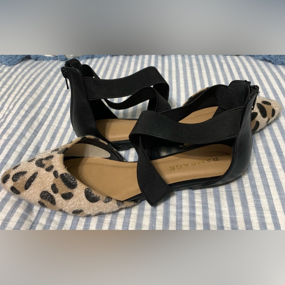 Rampage shoes, leopard:black, size 8